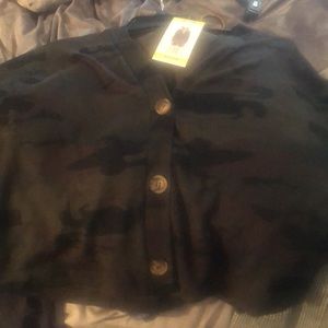 Army print daytripper cardigan